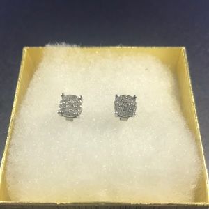 Diamond Pave Earring Studs stainless steel